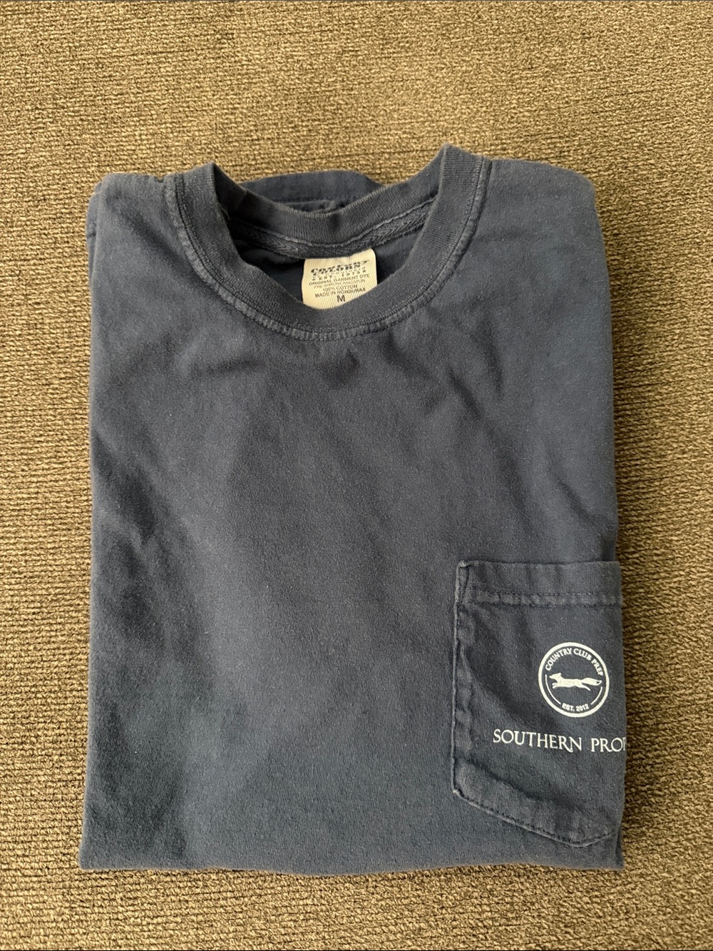 Southern Proper Navy Short Sleeve Pocket Tee